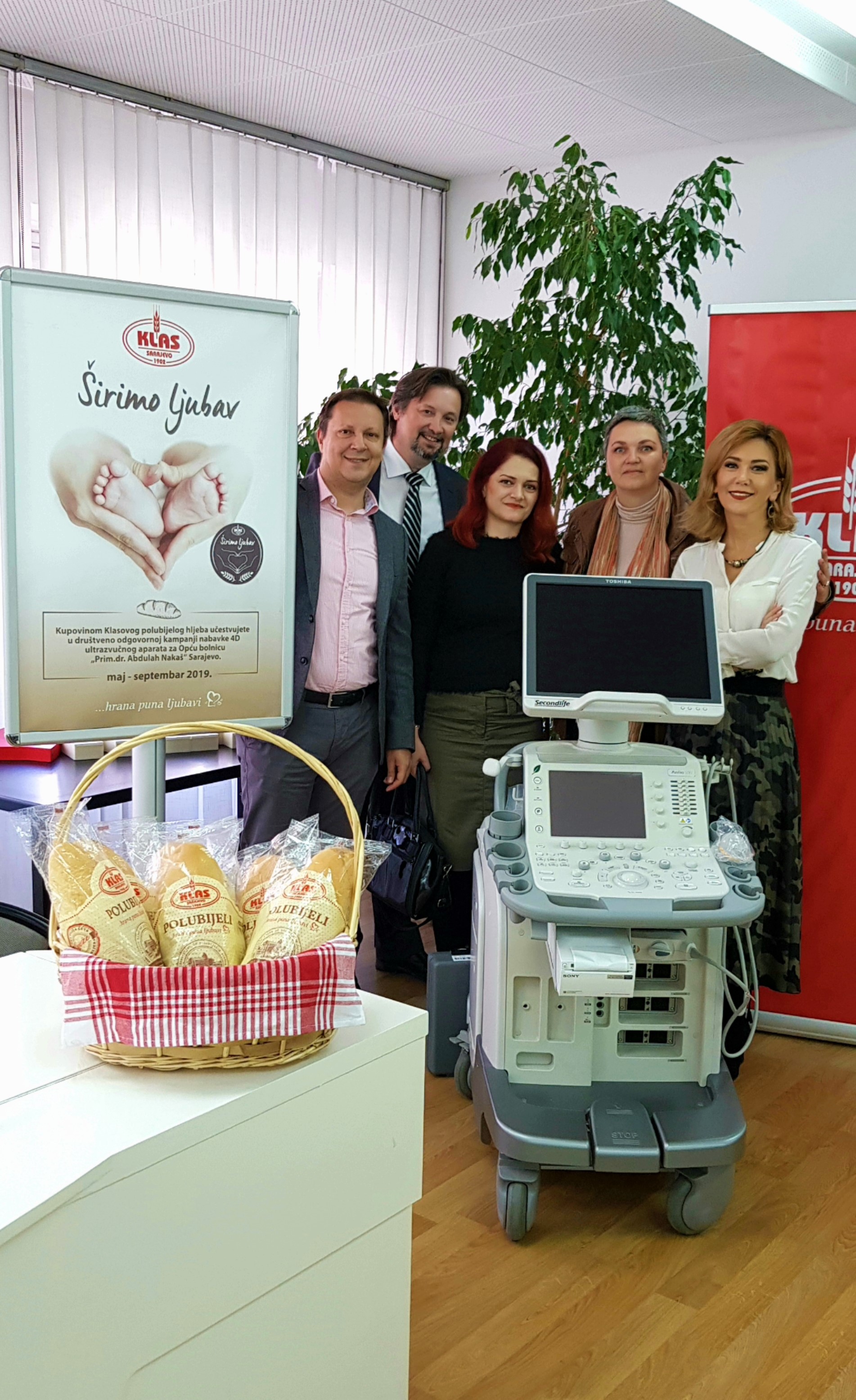 Uspješno okončana kampanja «Širimo ljubav»: Građani Sarajeva i Klas donirali ultrazvučni 4D aparat Općoj bolnici