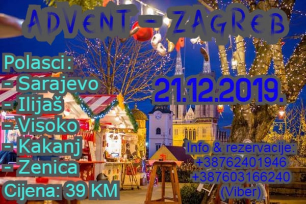 Putovanje koje ne smijete propustiti: Advent u Zagrebu za samo 39 KM!