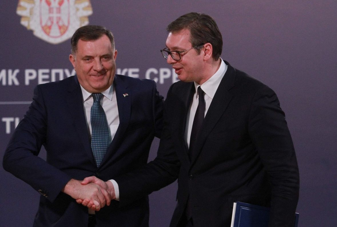 Milorad Dodik i Aleksandar Vučić / Foto: Twitter