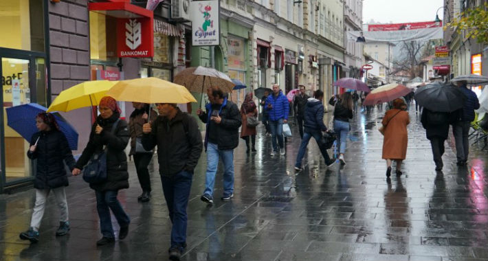 Narednih dana padavine, u dijelovima BiH se očekuje i do 80 litara kiše po metru kvadratnom