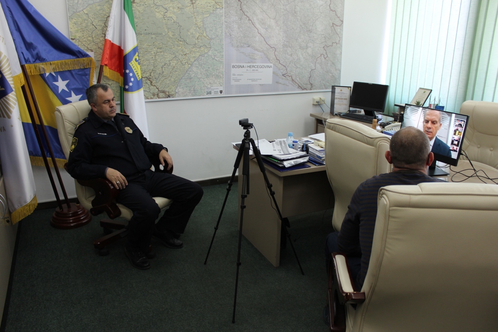 Policijski komesar Semir Šut učestvovao na video konferenciji koju je održao ministar sigurnosti BiH