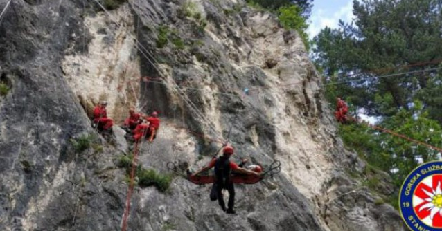 Članovi sarajevskog GSS-a izveli vježbu stijenskog spašavanja