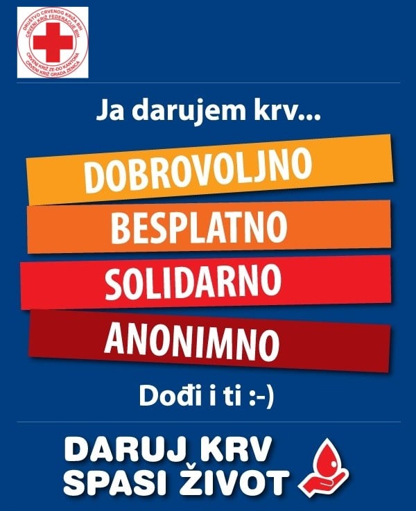 Crveni križ Zenica organizuje akciju dobrovoljnog darivanja krvi
