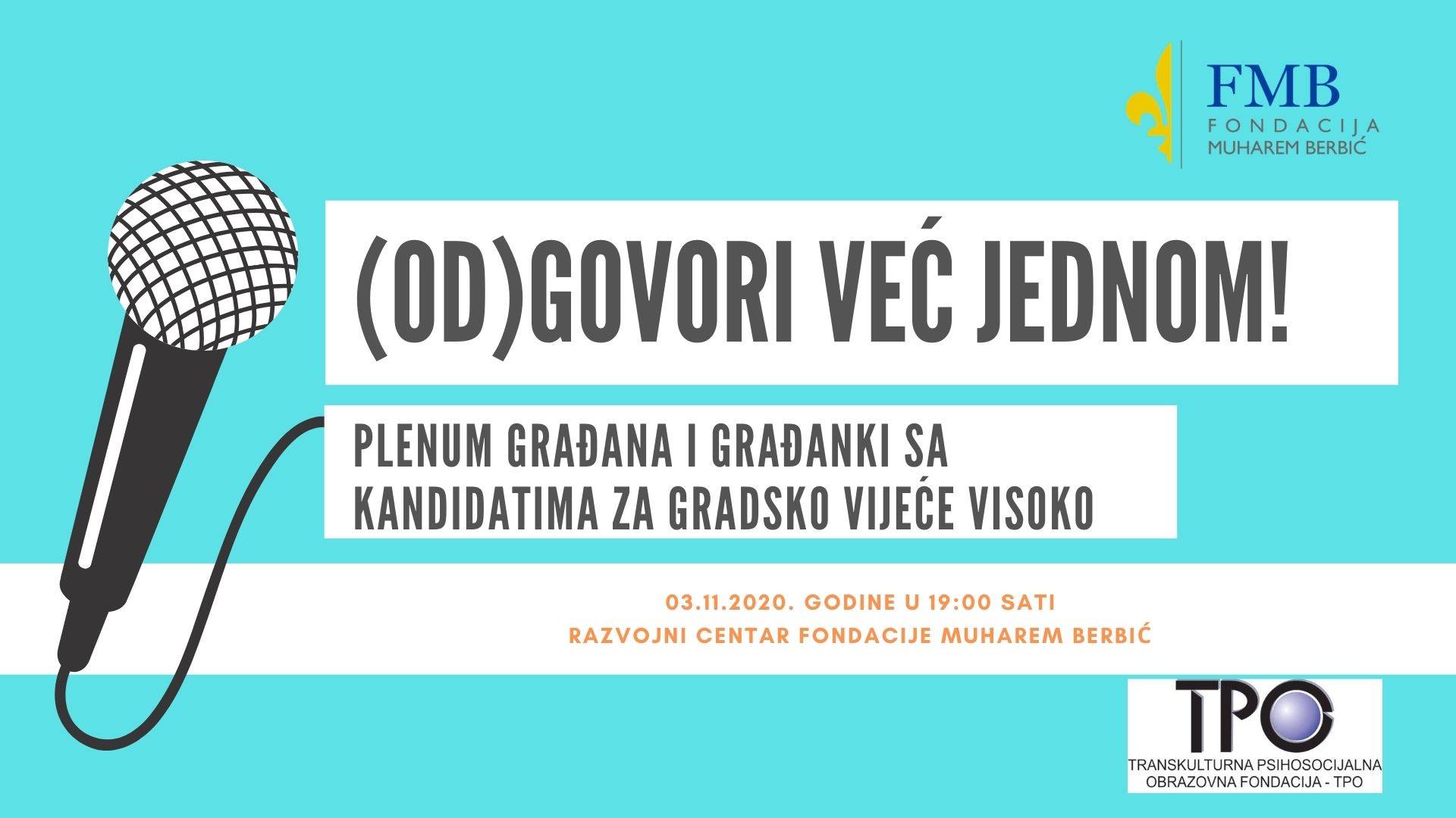 Fondacija Muharem Berbić: Imamo nekoliko hrabrih kandidata od kojih ćete moći ćuti odgovore na postavljena pitanja