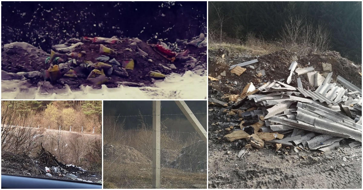 (FOTO) Deponija u Gračanici prijeti zdravlju Visočana: JKP ‘Visoko’ odlaže azbestne ploče, lug i smeće na nekadašnje izletište
