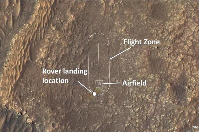 NASA otkrila zonu leta za historijski helikopterski let na Marsu