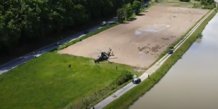 Španski helikopter udario u dalekovod, Krško i okolina ostali bez struje
