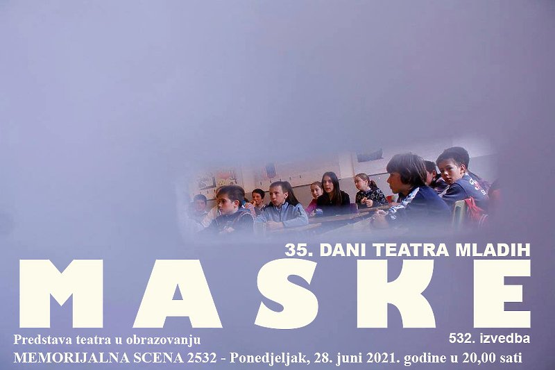 Mostarski teatar mladih večeras izvodi predstavu “Maske” na Memorijalnoj sceni