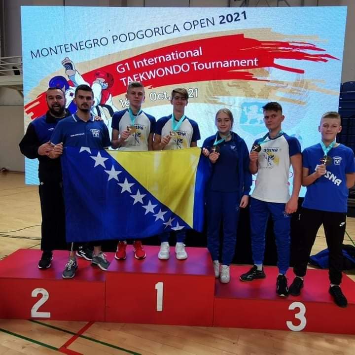 TKD Kolektiv “Bosna”: Zlatni na (Youth) 2021 Montenegro Podgorica Open