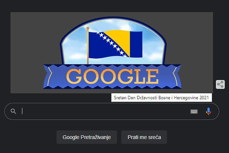 Google čestitao Dan državnosti Bosancima i Hercegovcima