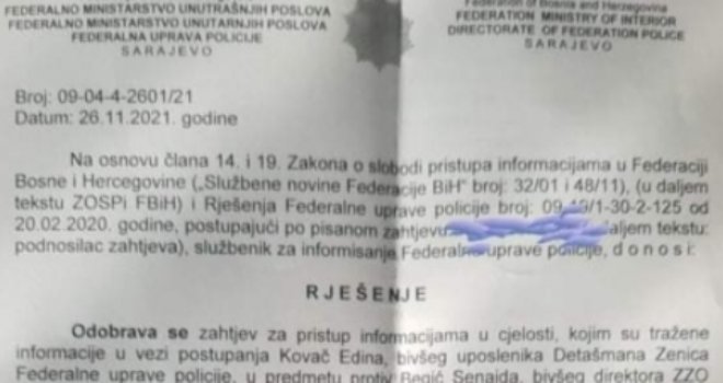 Slučaj Senaida Begića i dalje u fokusu pažnje: Zašto je protiv Edina Kovača, bivšeg inspektora FUP-a, podnesena krivična prijava?!?