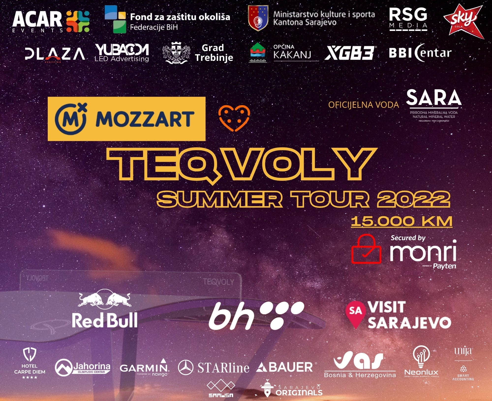 Počinje ljetna Mozzart Teqvoly turneja u pet bh. gradova, veliko finale zakazano u Sarajevu