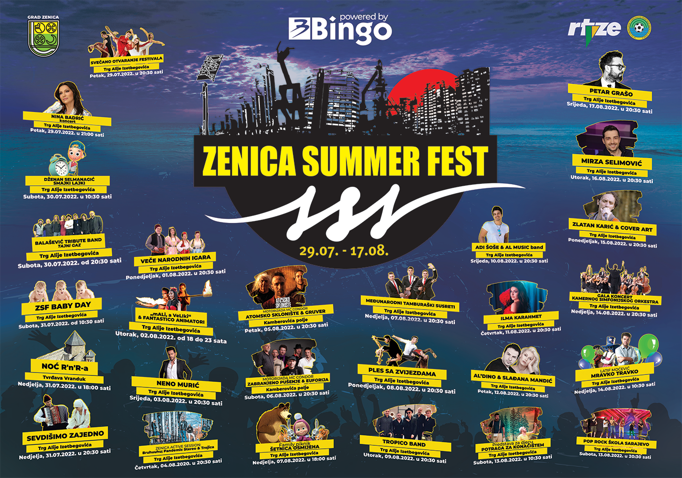 U petak počinje 5. izdanje Zenica Summer Festa