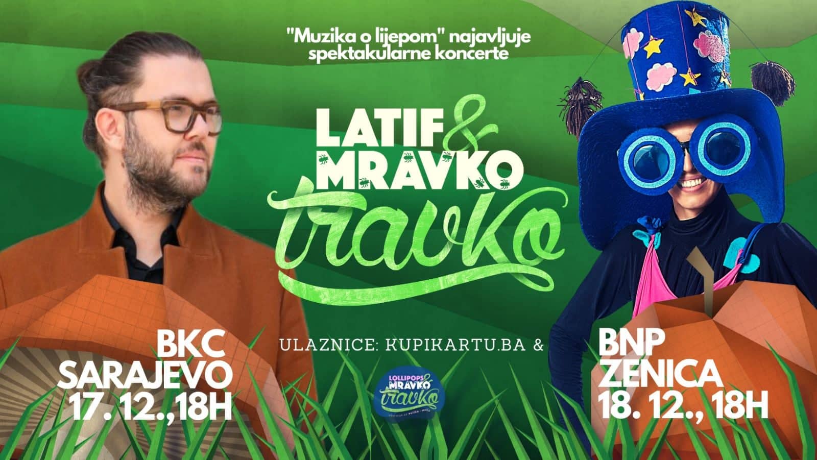Na koncertima Latifa i Mravka Travka u Sarajevu i Zenici na sceni prvi put i dječiji hor “Mravko Travko”