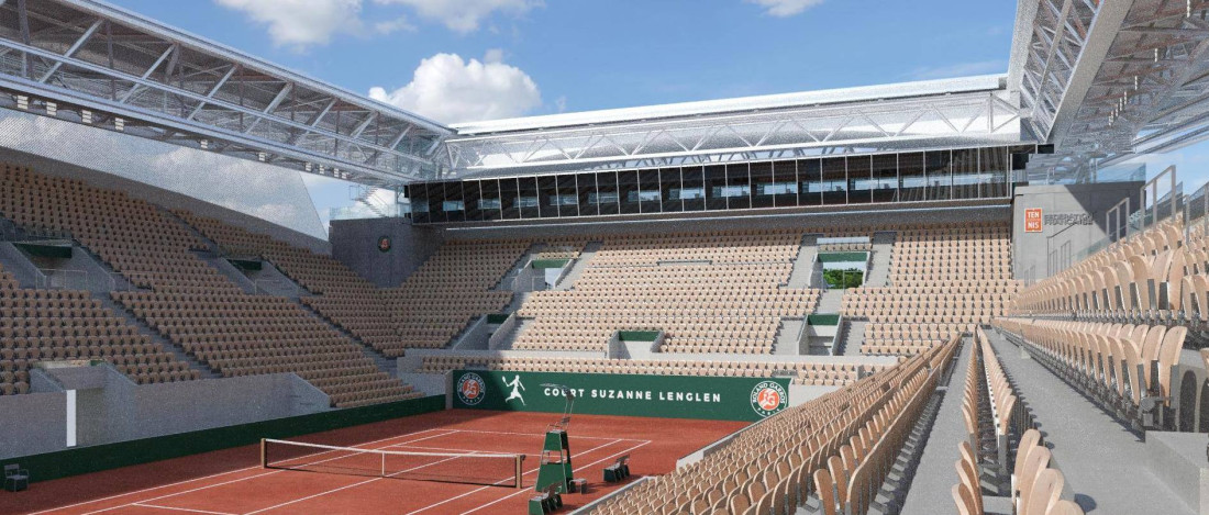 Postavljena konstrukcija krova teniskog terena „Suzanne Lenglen“ Roland Garros