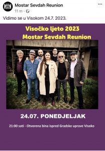 Službeni FB Page Mostar Sevdah Reunion / Najava koncerta u Visokom