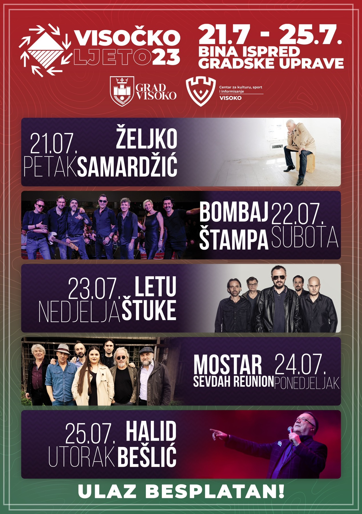 Mirza Ganić: I ove godine najveća muzička imena stižu u Visoko na manifestaciju “Visočko ljeto 2023.”!
